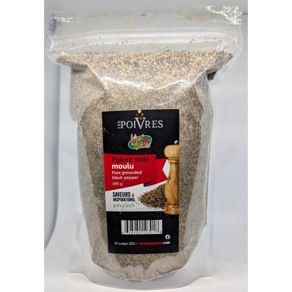 Poivre noir moulu 490g