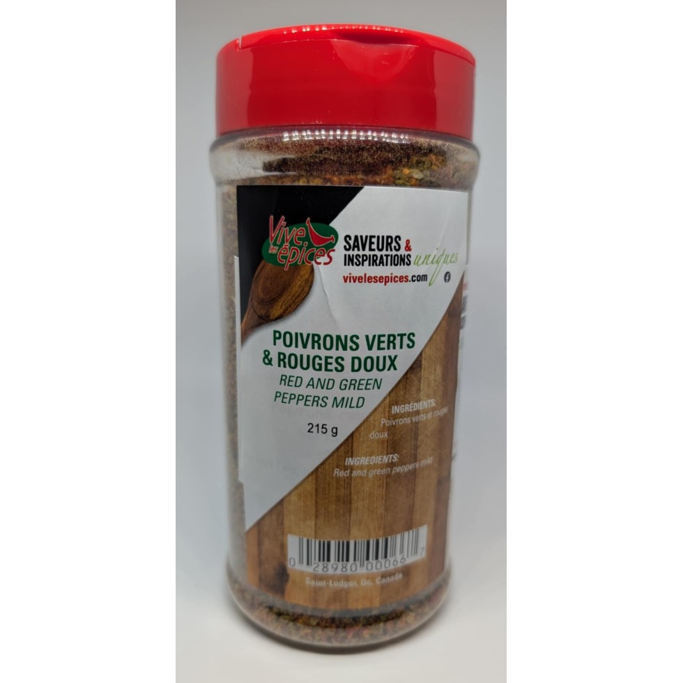 Poivrons verts et rouges doux 215g