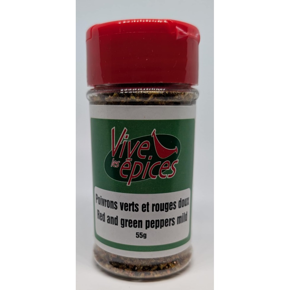 Poivrons verts et rouges doux 55g